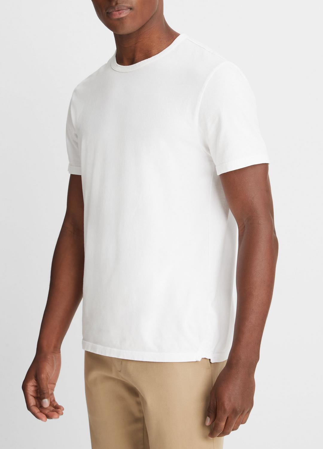 Garment Dye Cotton T-Shirt in Short Sleeve