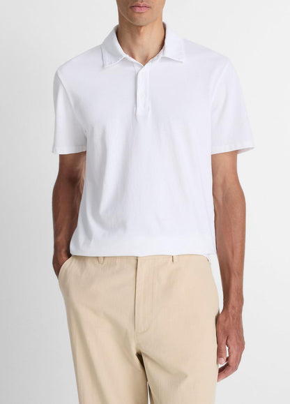 Garment Dye Cotton Polo Shirt in Henleys & Polos