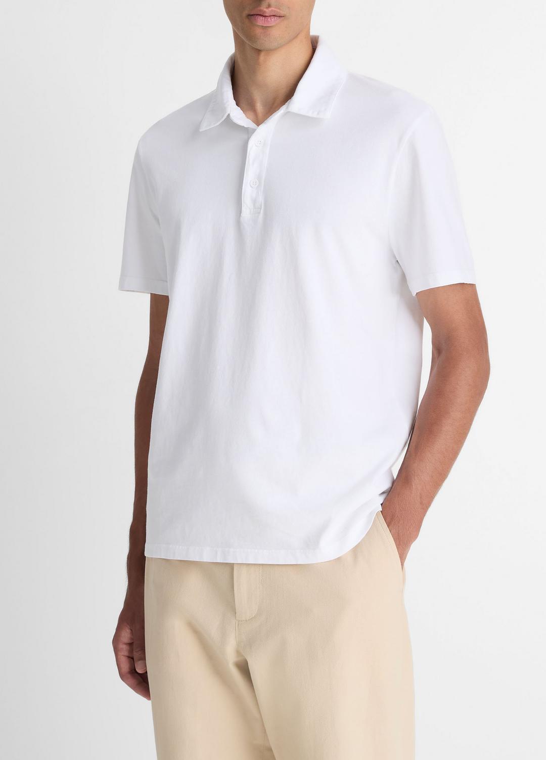 Garment Dye Cotton Polo Shirt in Henleys & Polos