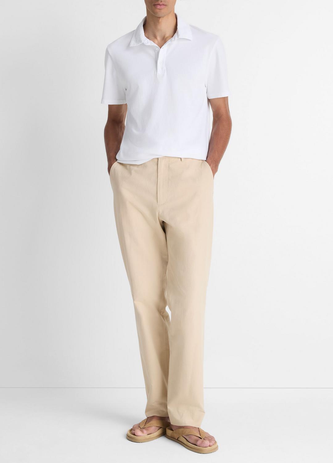 Garment Dye Cotton Polo Shirt in Henleys & Polos