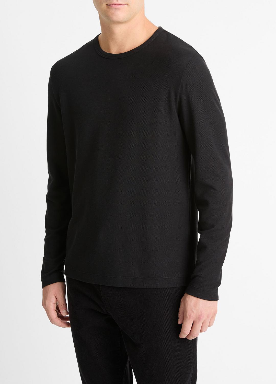Pima Cotton Piqué Long-Sleeve T-Shirt in Long Sleeve