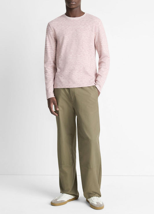 Space-Dye Cotton-Blend Long-Sleeve T-Shirt in Long Sleeve
