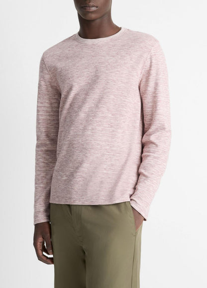 Space-Dye Cotton-Blend Long-Sleeve T-Shirt in Long Sleeve