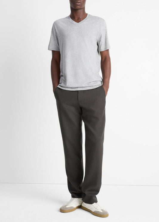 Pima Cotton V-Neck T-Shirt in Short Sleeve