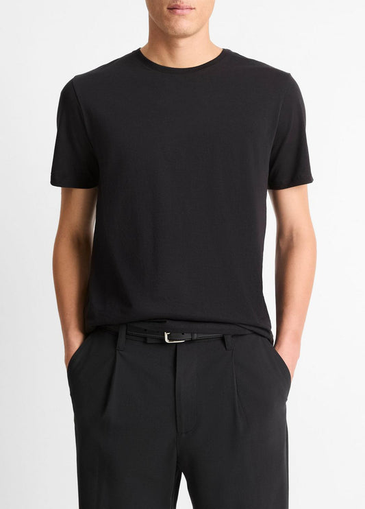 Pima Cotton Crew Neck T-Shirt in Short Sleeve