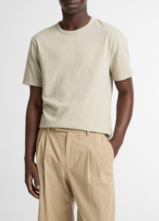 Garment Dye Cotton T-Shirt in Short Sleeve