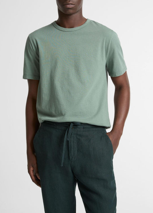 Garment Dye Cotton T-Shirt in Short Sleeve