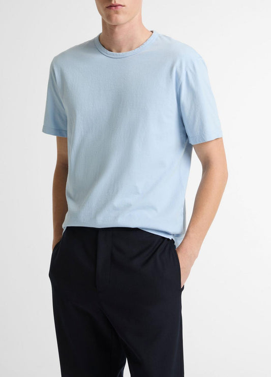 Garment Dye Cotton T-Shirt in Short Sleeve