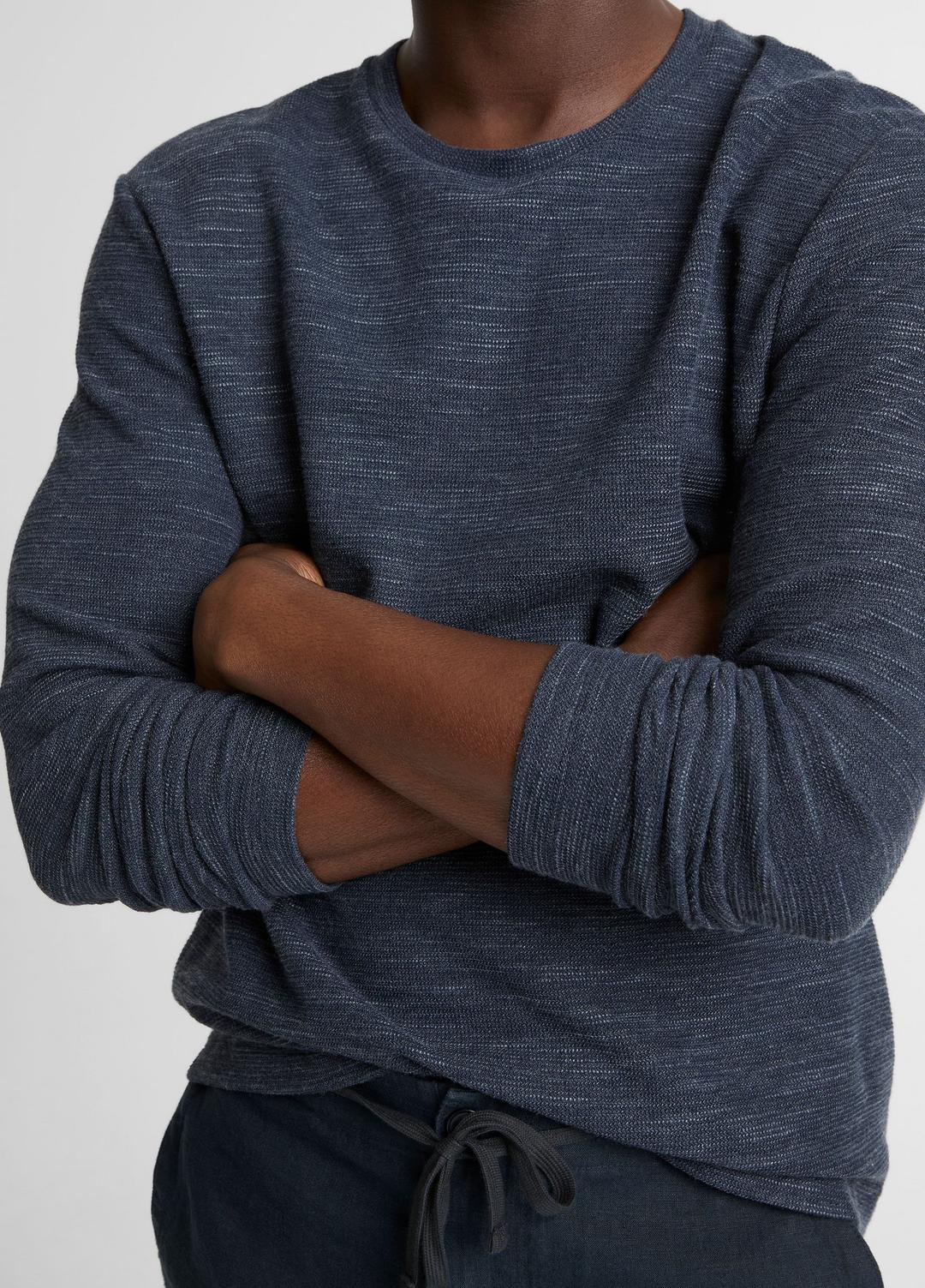 Double-Knit Cotton-Blend Long-Sleeve Shirt in Long Sleeve