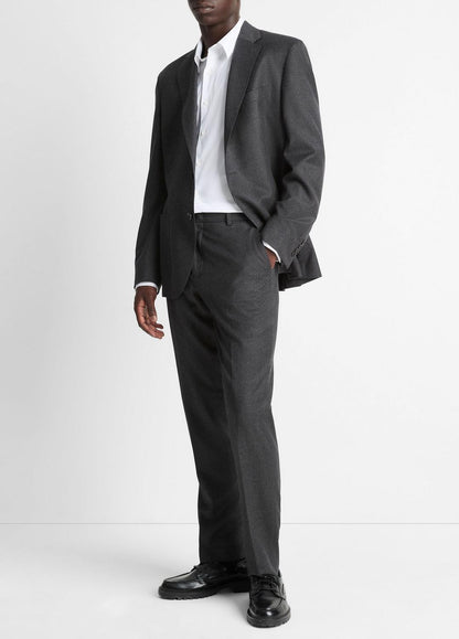 Wool-Silk Flannel Classic Pant in Trousers
