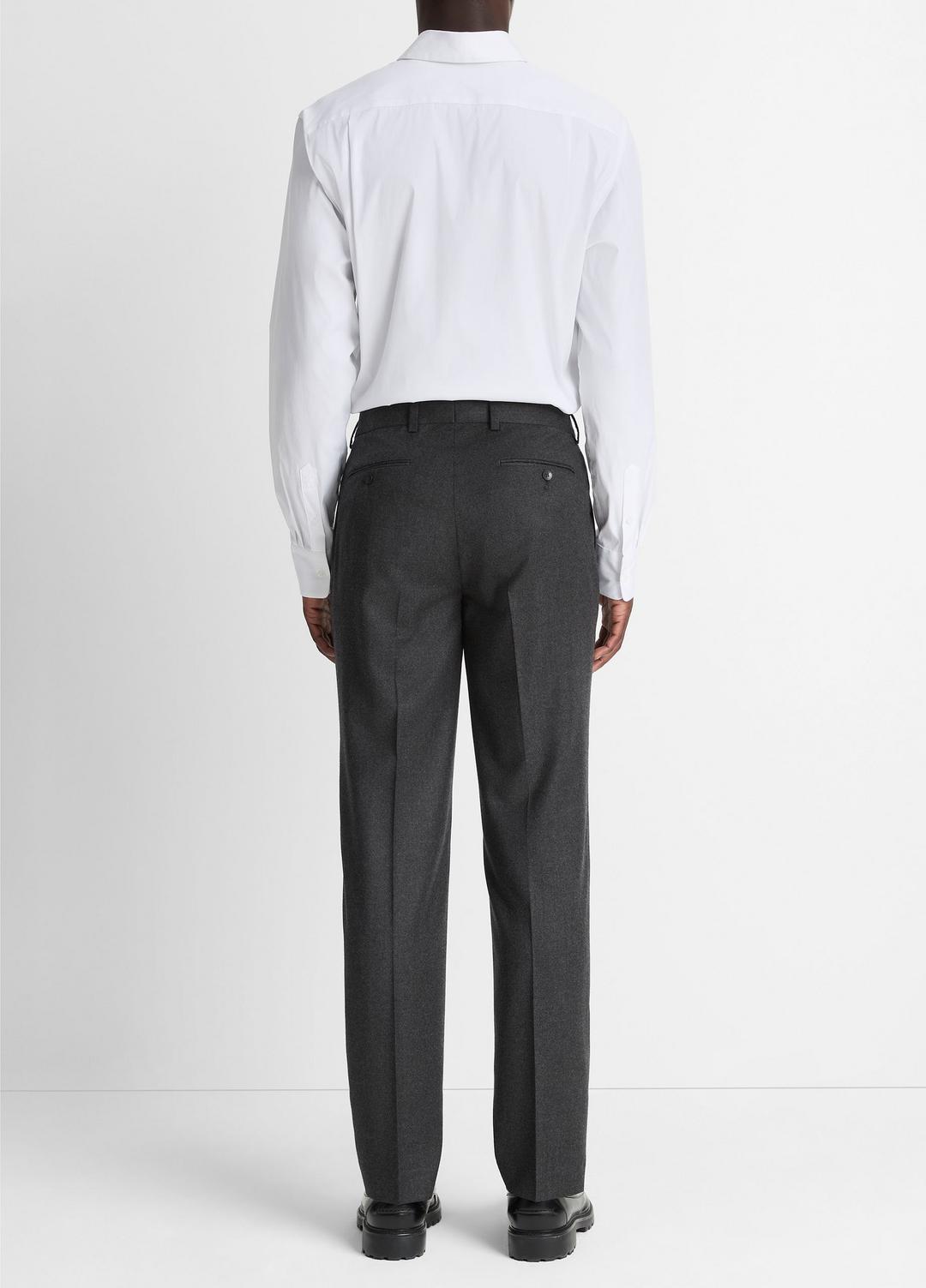Wool-Silk Flannel Classic Pant in Trousers