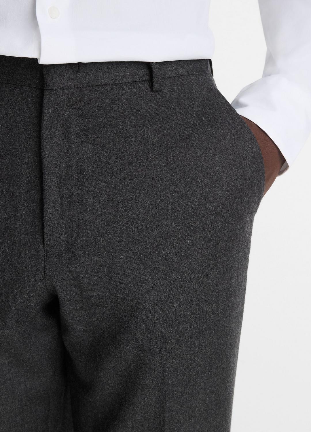 Wool-Silk Flannel Classic Pant in Trousers