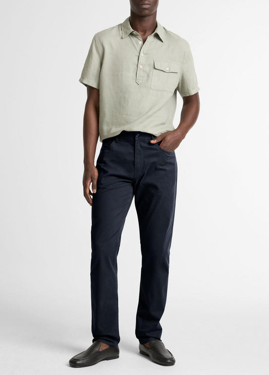Dylan Slim 5-Pocket Cotton Sateen Pant in Trousers