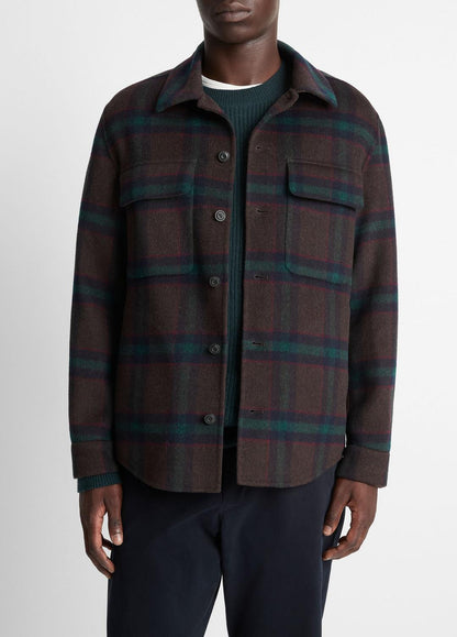 Plaid Splittable Wool-Blend Shirt Jacket in Shirt Jackets
