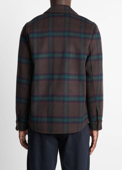 Plaid Splittable Wool-Blend Shirt Jacket in Shirt Jackets