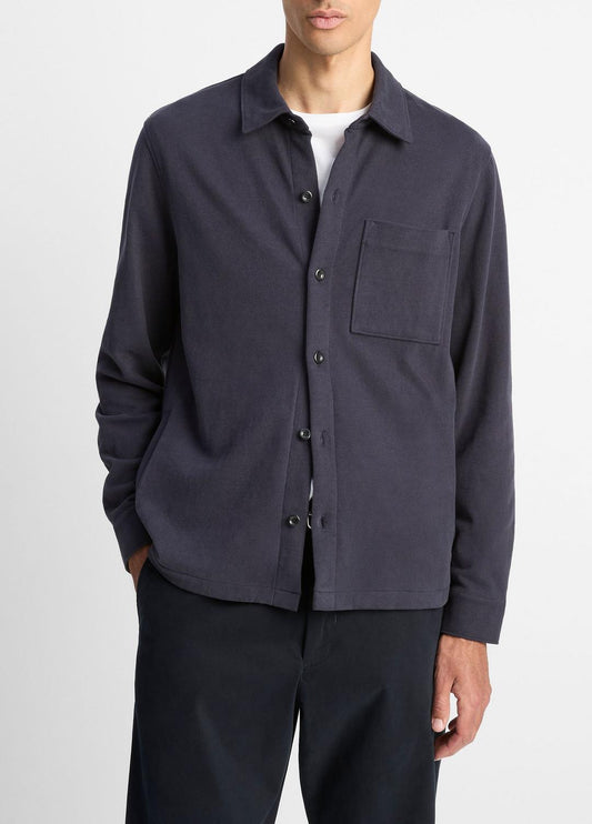 Heavy Sueded Cotton Shirt Jacket in Shirt Jackets