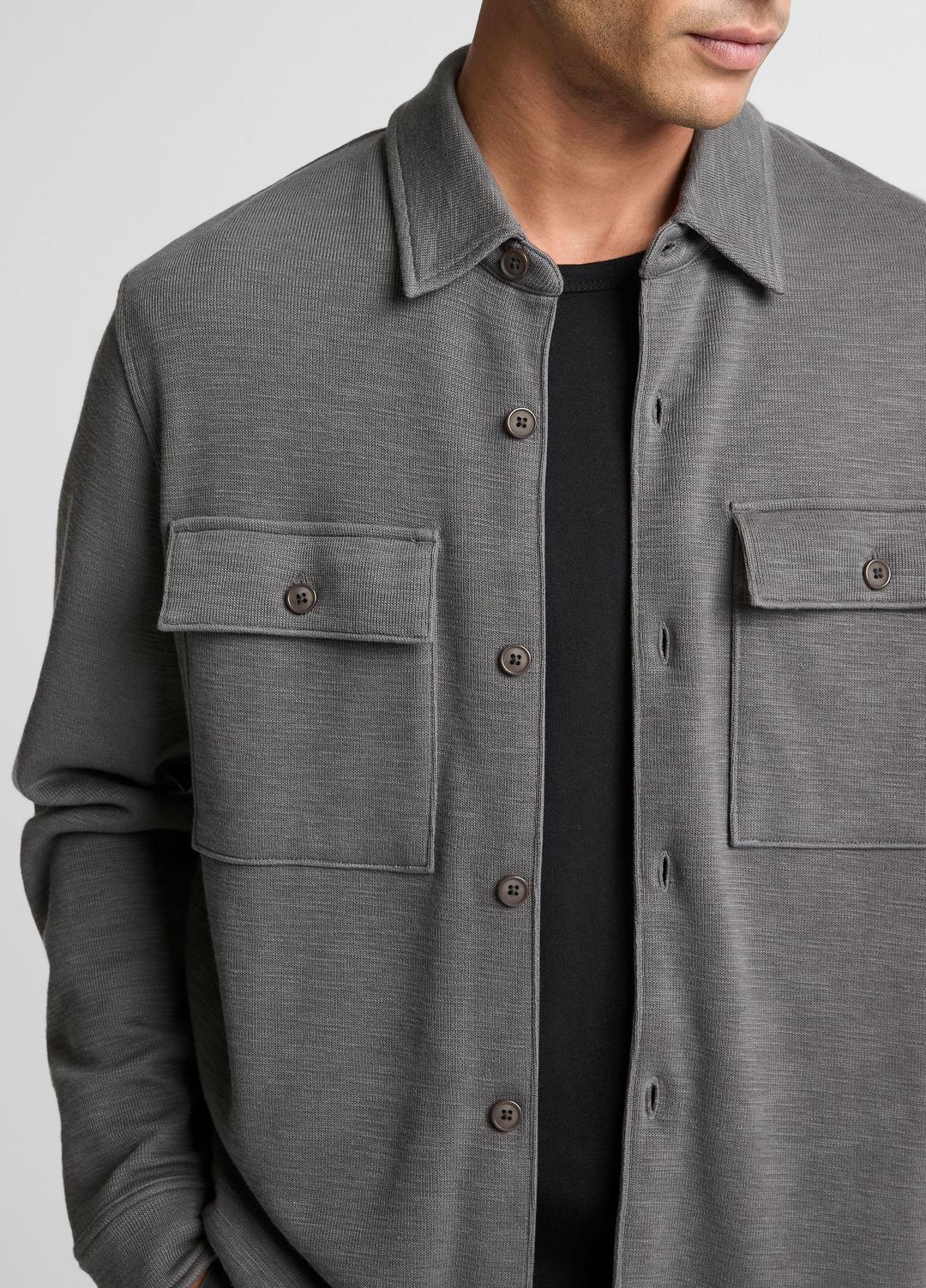 Double-Slub Cotton-Blend Shirt Jacket in Jackets