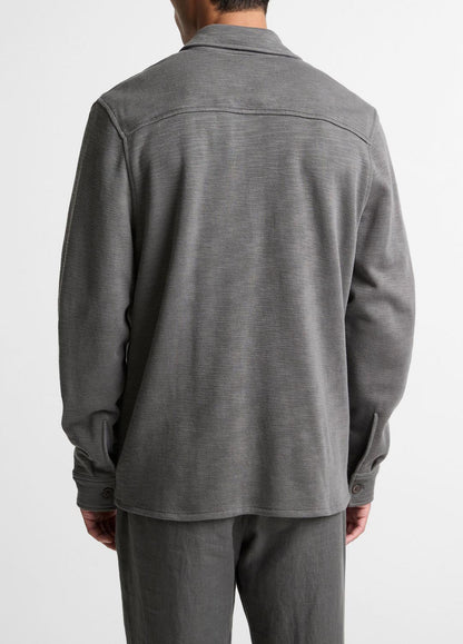 Double-Slub Cotton-Blend Shirt Jacket in Jackets