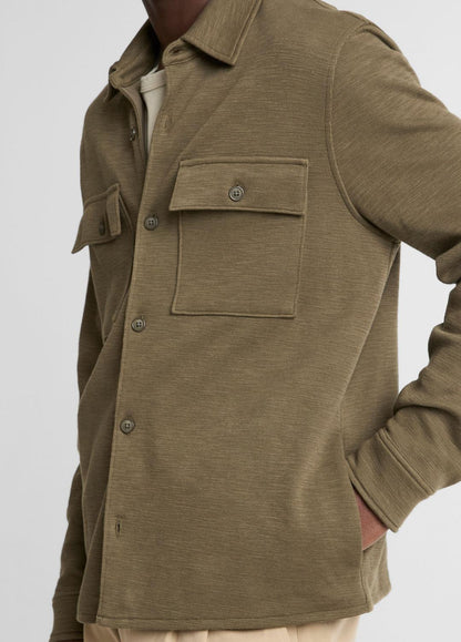 Double-Slub Cotton-Blend Shirt Jacket in Jackets