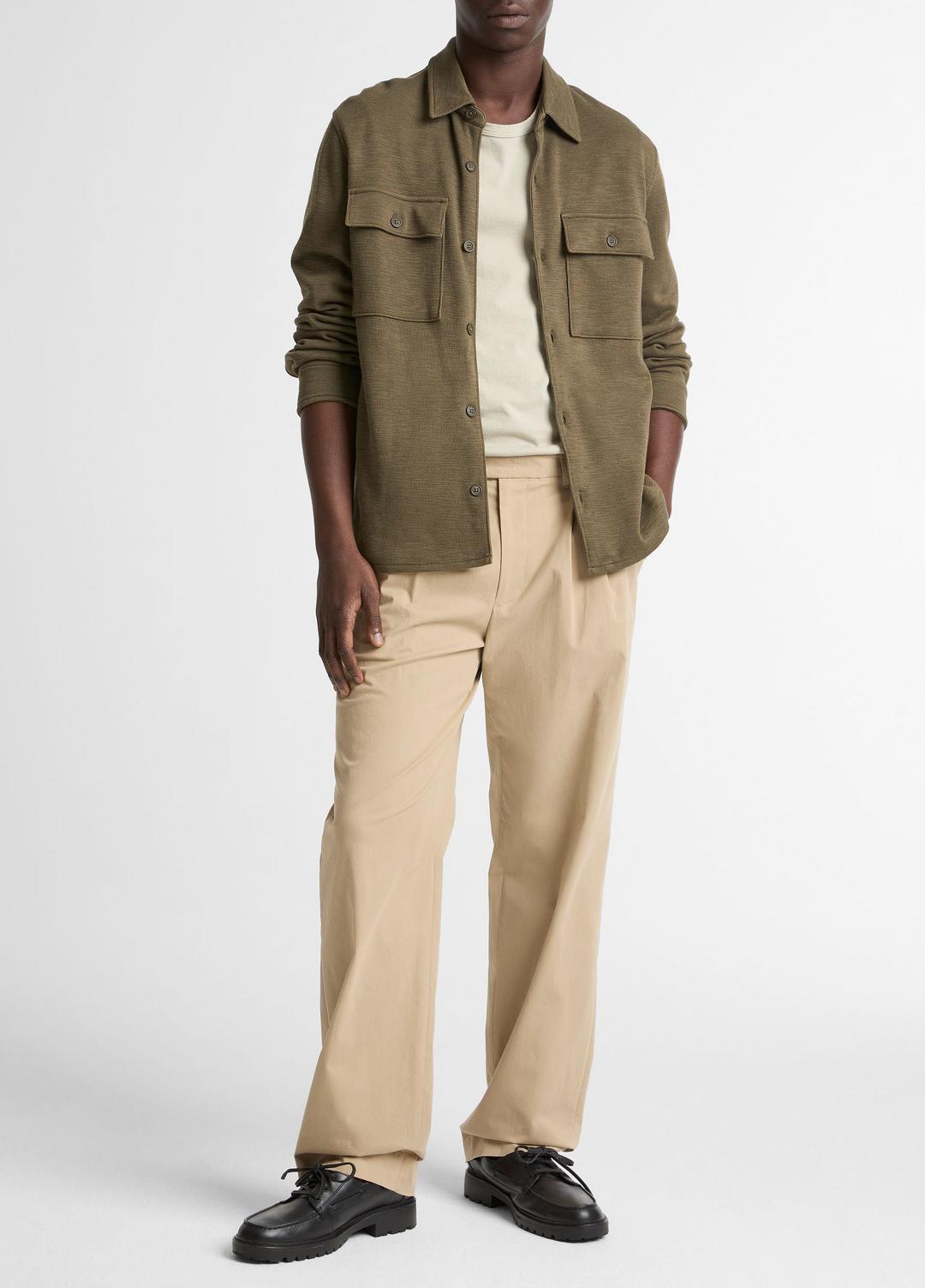 Double-Slub Cotton-Blend Shirt Jacket in Jackets