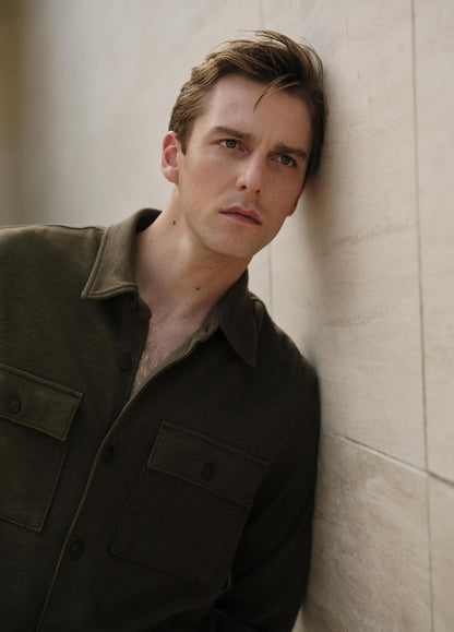 Double-Slub Cotton-Blend Shirt Jacket in Jackets