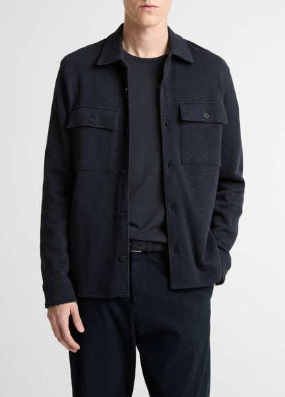 Double-Slub Cotton-Blend Shirt Jacket in Jackets