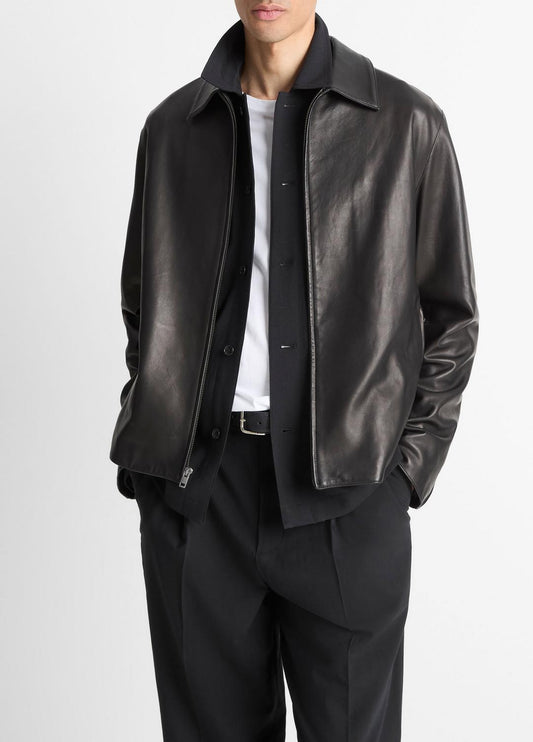 Leather Zip-Up Jacket in Leather Jackets
