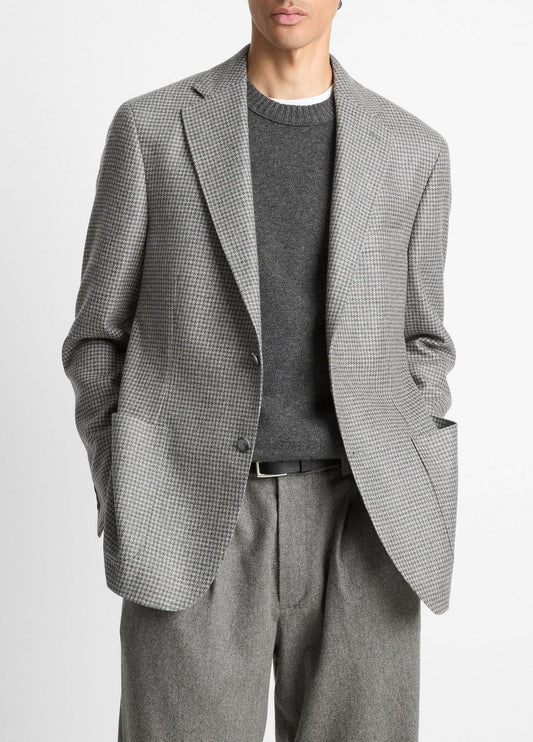 Houndstooth Cashmere Relaxed Sport Coat in Blazers