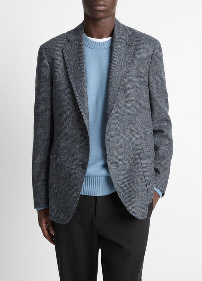 Plaid Alpaca-Blend Relaxed Sport Coat in Blazers