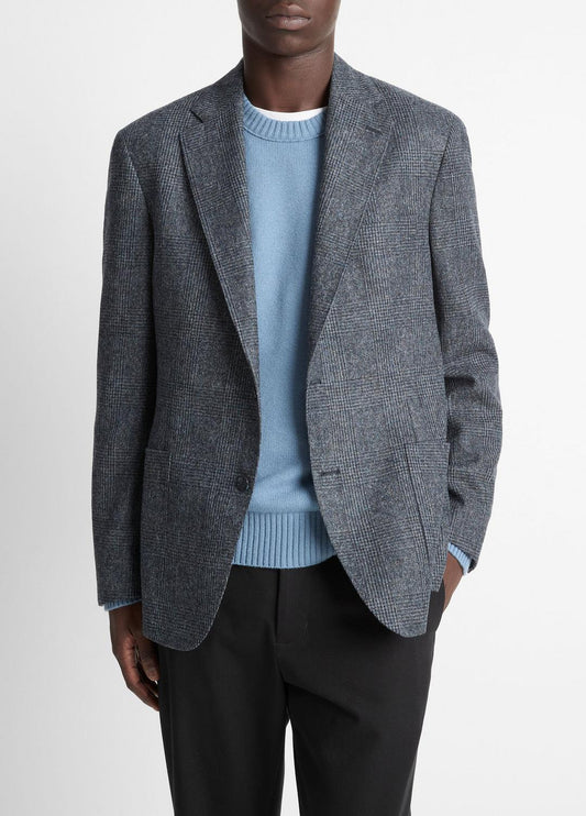 Plaid Alpaca-Blend Relaxed Sport Coat in Blazers