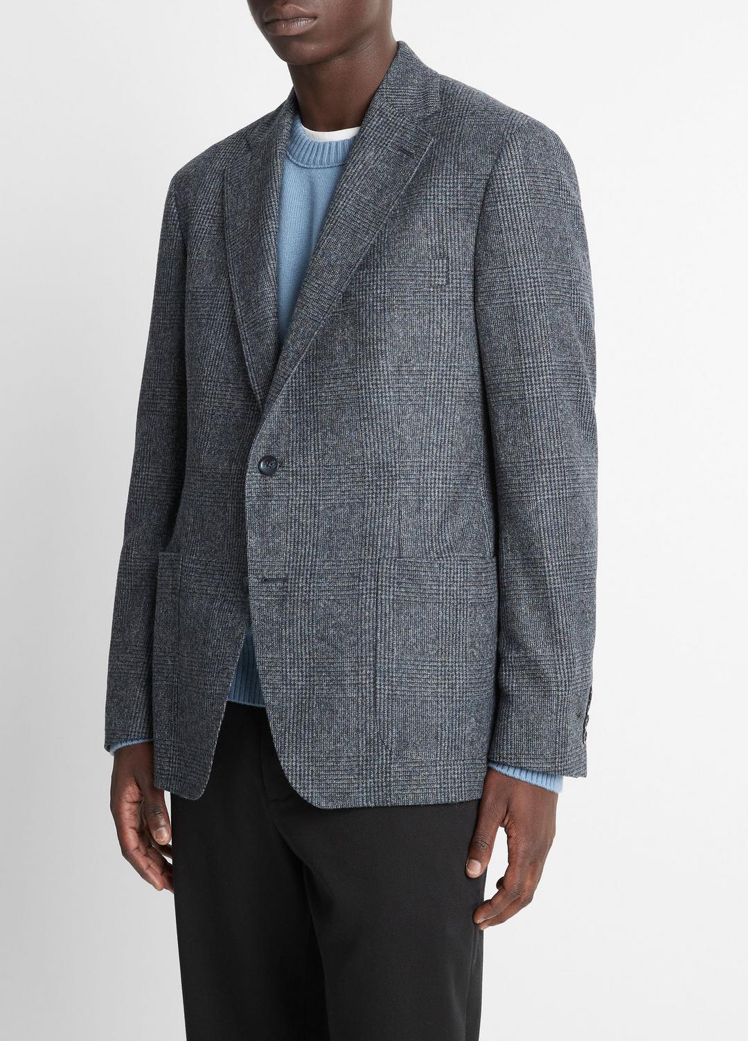 Plaid Alpaca-Blend Relaxed Sport Coat in Blazers