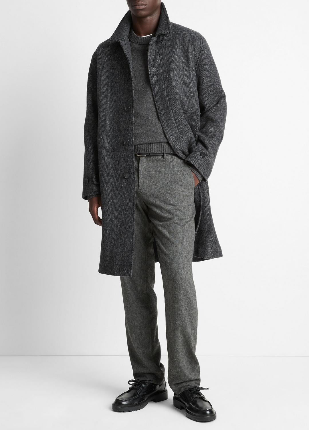 Italian Wool-Blend Balmacaan Coat in Coats