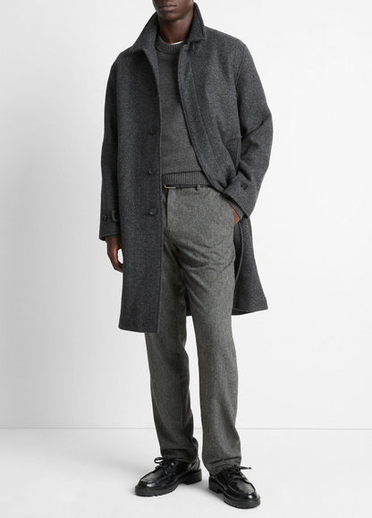 Italian Wool-Blend Balmacaan Coat in Coats
