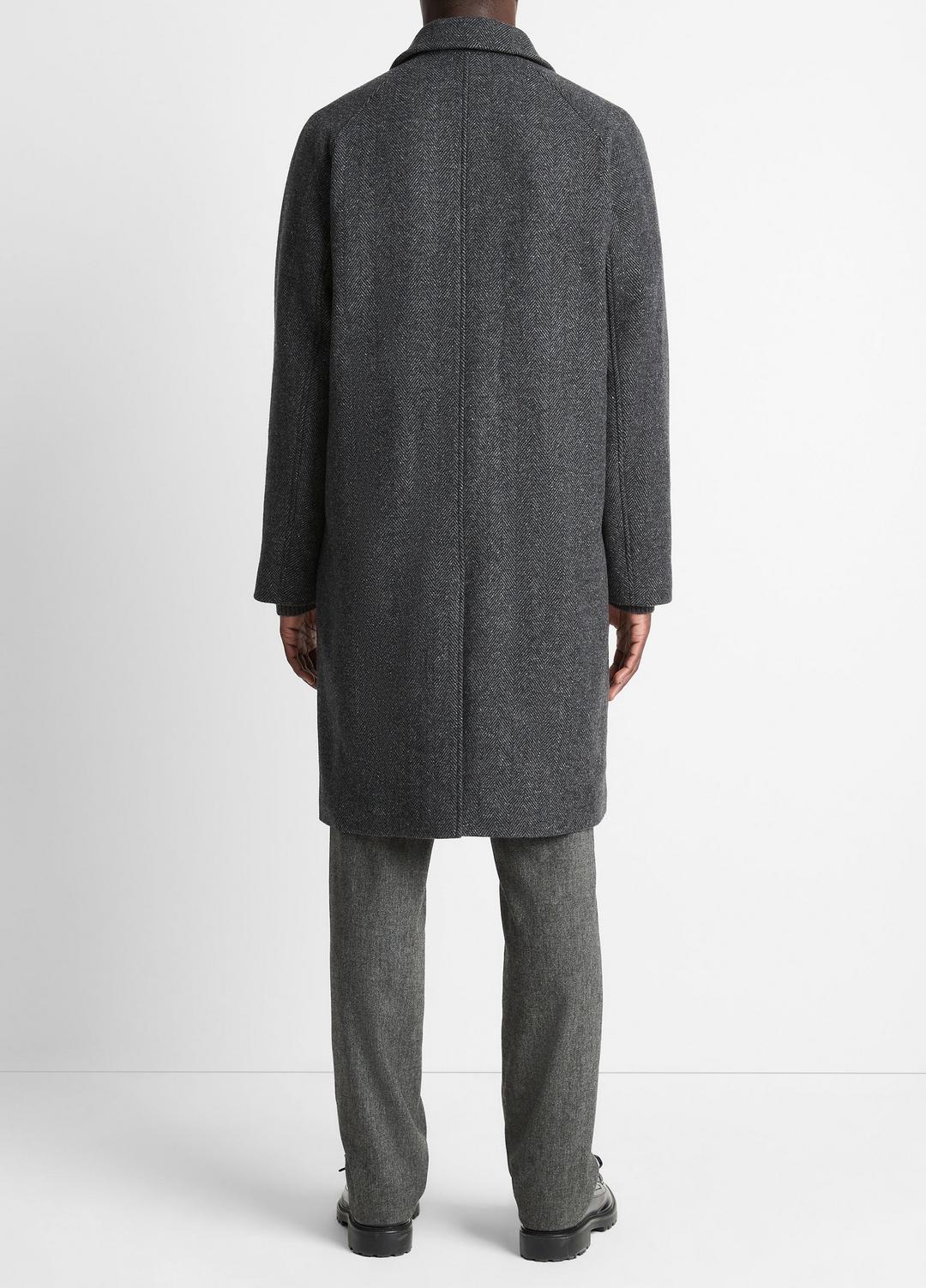 Italian Wool-Blend Balmacaan Coat in Coats