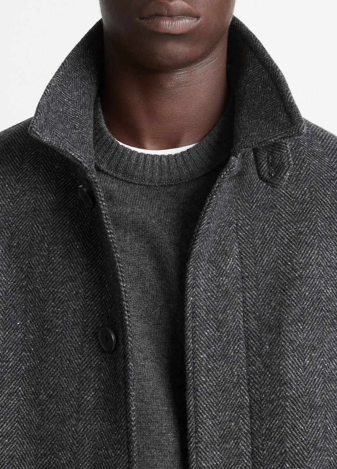 Italian Wool-Blend Balmacaan Coat in Coats