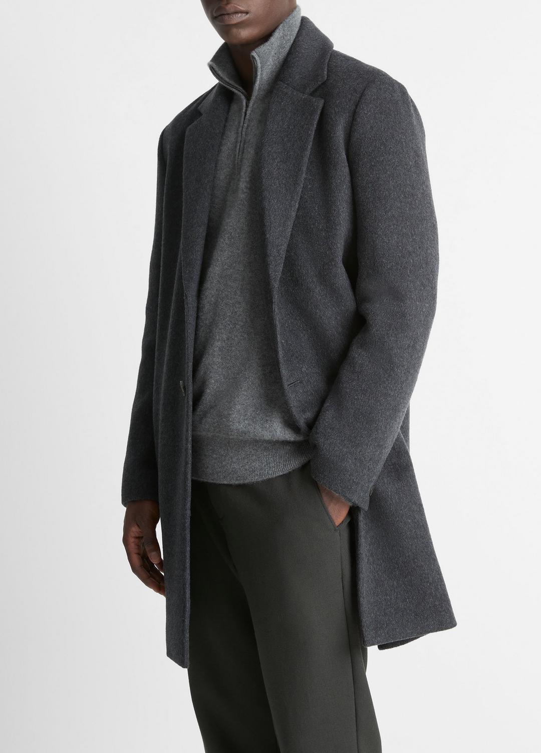 Classic Italian Wool-Blend Coat in Jackets & Outerwear