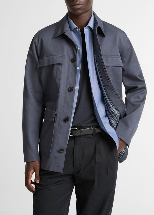 Brushed Cotton Twill Chore Coat in Coats