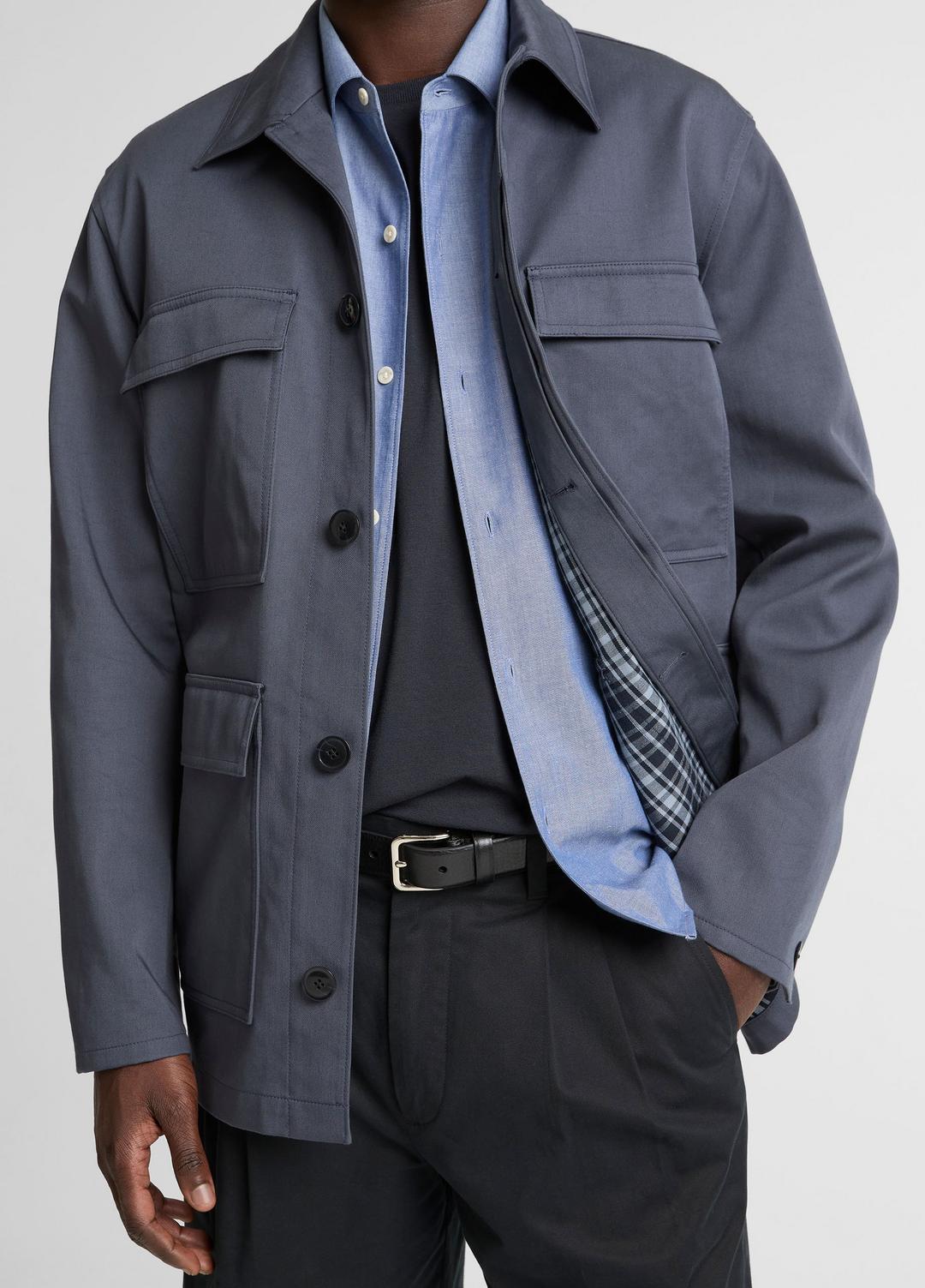 Brushed Cotton Twill Chore Coat in Coats