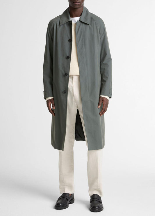 Cotton-Blend Single-Breasted Trench Coat in Coats