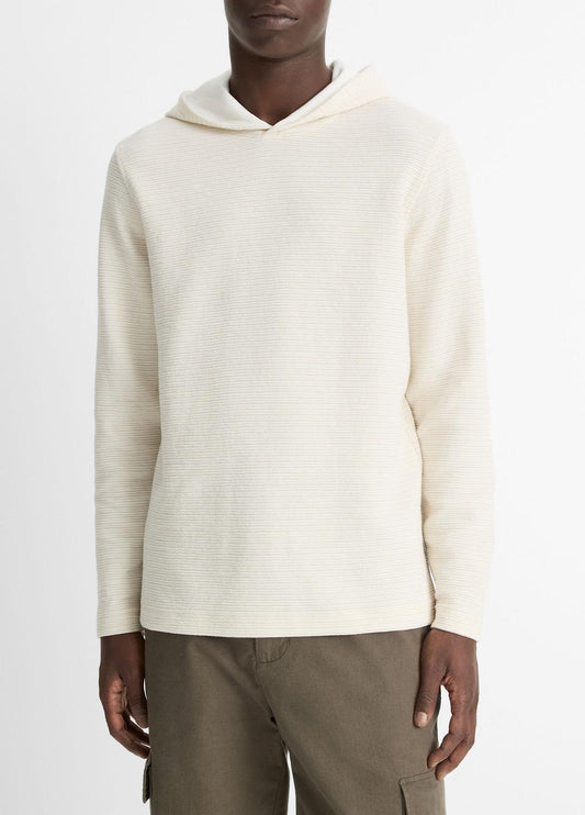 Variegated Stripe Double-Face Cotton-Blend Hoodie in Sweatshirts & Hoodies