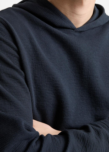 Variegated Stripe Double-Face Cotton-Blend Hoodie in Sweatshirts & Hoodies