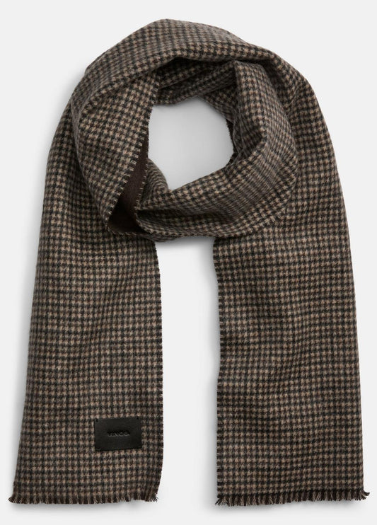 Double-Face Houndstooth Wool-Cashmere Scarf in Scarves & Hats