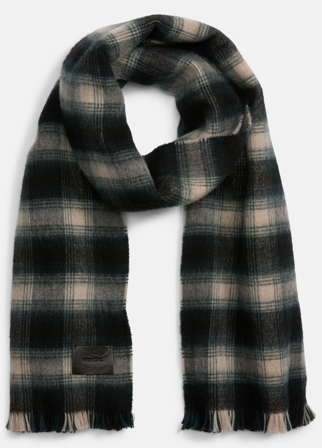 Brushed Plaid Wool Scarf in Scarves & Hats