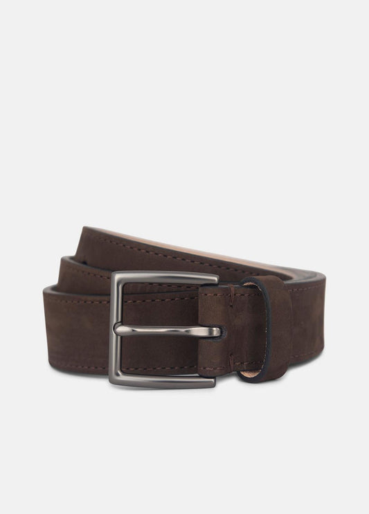 Men's 32mm Nubuck Leather Belt in Belts