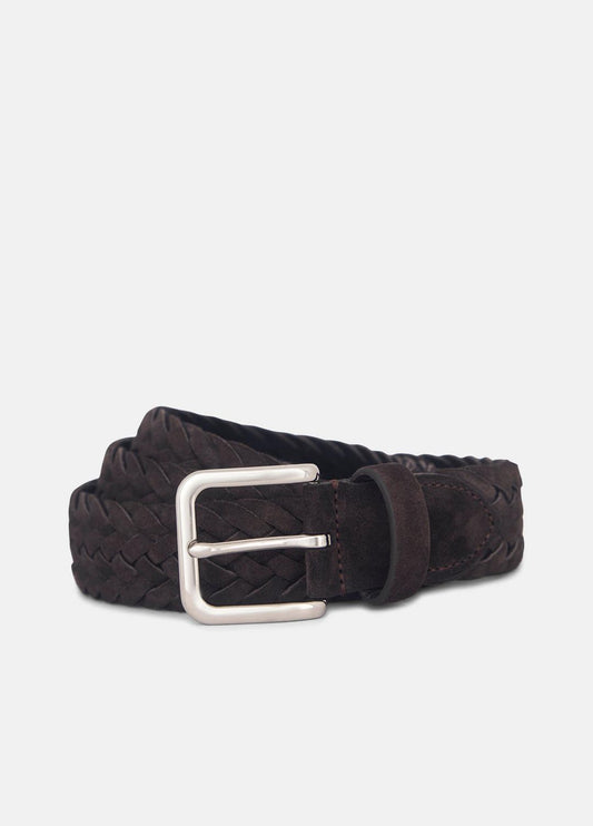 Men's 35mm Woven Suede Belt in Belts