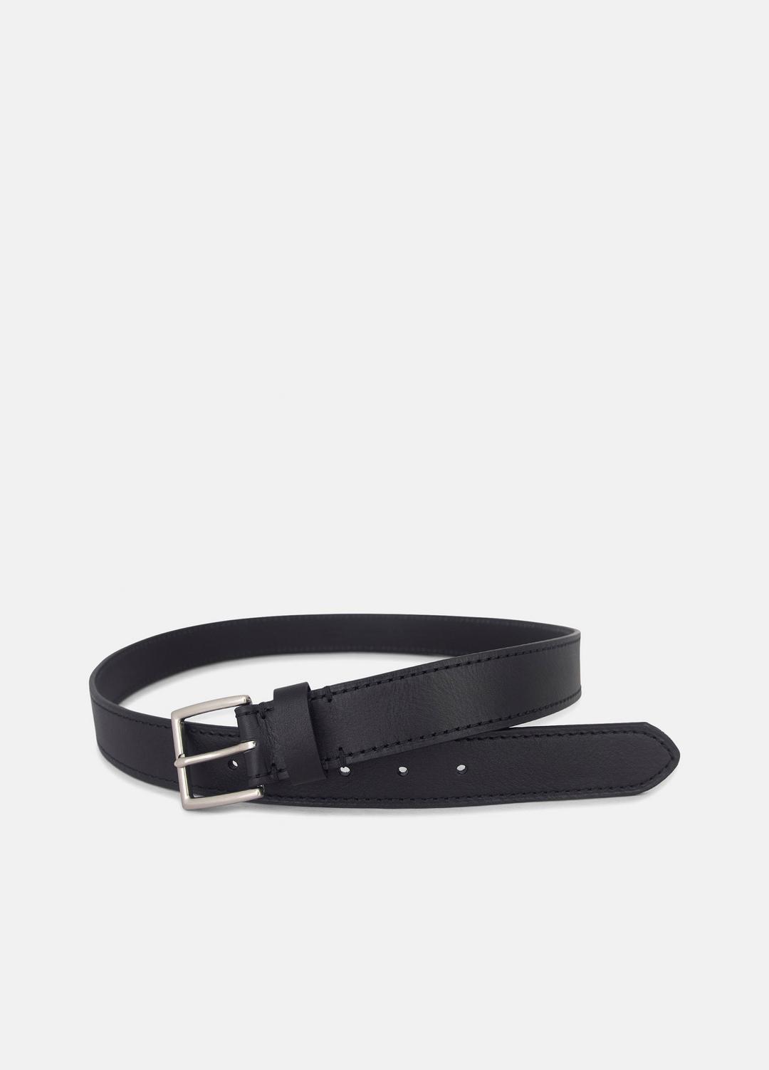 Men's 35mm Stitched Leather Belt in Belts