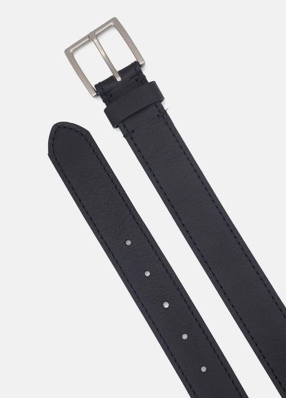 Men's 35mm Stitched Leather Belt in Belts
