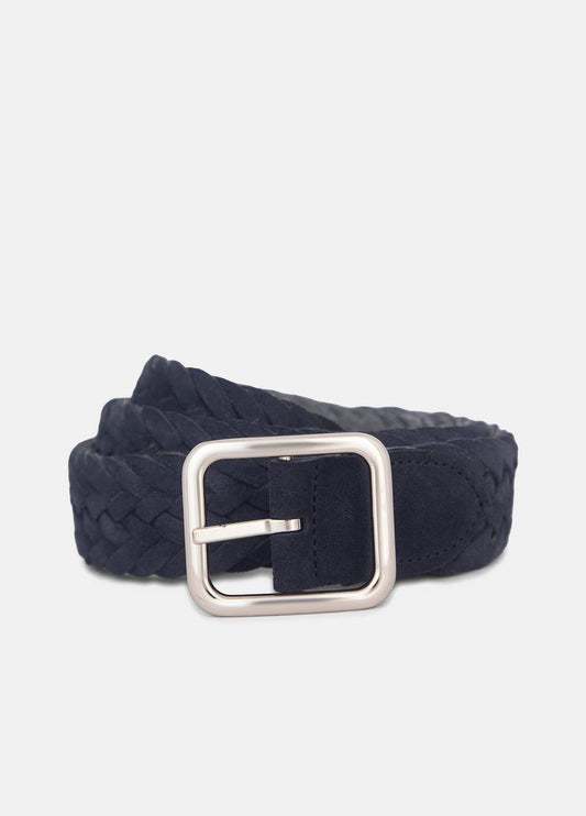 Men's 35mm Reversible Woven Suede Belt in Belts