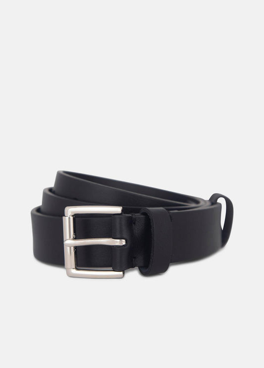 Men's 30mm Leather Double-Loop Belt in Belts