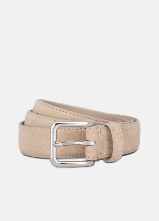 Men's 30mm Stitched Suede Belt in Belts